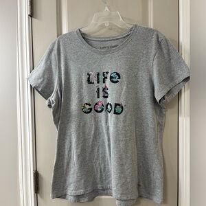 Life Is Good Heather Gray T-Shirt